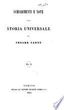Schiarimenti e note alla storia universale
