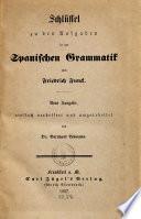 Schlüssel zu den Aufgaben in der spanischen Grammatik