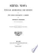Scienza nuova delle armonie de'suoni e sue leggi raccolte a codice