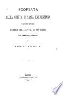 Scoperta della cripta di Santa Emerenziana e di una memoria relativa alla cattedra di San Pietro nel cemeterio Ostriano
