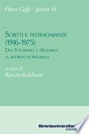 Scritti e testimonianze (1916-1975).
