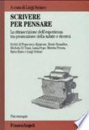 Scrivere per pensare. La ritrascrizione dell'esperienza tra promozione della salute e ricerca