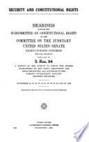 Security and Constitutional Rights