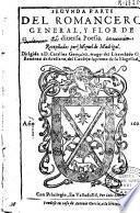 Segunda parte del Romancero general y flor de diuersa poesia