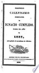 Segundo calendario portatil de Ignacio Cumplido, para el año de 1837, arreglado al meridiano de México