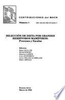 Selección de dieta por grandes herbívoros mamíferos