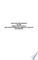Selected Proceedings ... Mountain Interstate Foreign Language Conference
