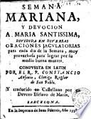 Semana mariana y devocion a Maria Santissima