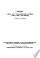 Seminario, a diez años de la creación de los gobiernos regionales