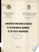 Seminario de Profesores de Botanica de las Facultades de Agronmia de los Paises Bolivarianos