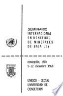 Seminario internacional en beneficio de minerales de Baja Ley