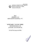Seminario taller sobre metodologías de análisis ocupacional