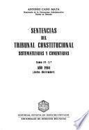 Sentencias del Tribunal Constitucional