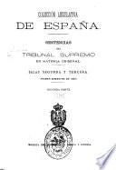 Sentencias del Tribunal Supremo en materia criminal