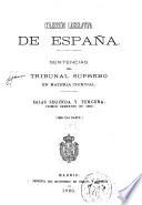 Sentencias del Tribunal Supremo en materia criminal