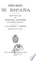 Sentencias del Tribunal Supremo en materia criminal