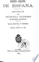 Sentencias del Tribunal Supremo en materia criminal