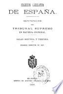 Sentencias del Tribunal Supremo en materia criminal