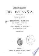 Sentencias del Tribunal Supremo en materia criminal
