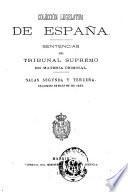 Sentencias del Tribunal Supremo en materia criminal