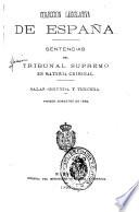 Sentencias del Tribunal Supremo en materia criminal