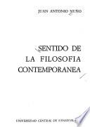 Sentido de la filosofía contemporánea