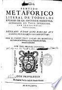 Sentido metaforico literal de todos los lugares de la Sagrada Escritura