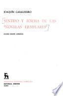 Sentido y forma de las Novelas ejemplares