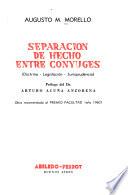 Separación de hecho entre conyuges