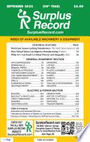 September 2022 - Surplus Record Machinery & Equipment Directory