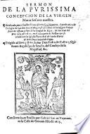 Sermon [on Matt. i. 16] de la purissima Concepcion de la Virgen Maria, etc