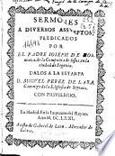 Sermones a diuersos assumptos