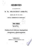 Sermones del ilustrísimo señor D. Fr. Francisco Armañá