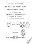 Sermones panegíricos de varios misterios, festividades y santos