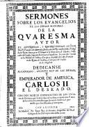 Sermones sobre los evangelios de las ferias mayores de la cuaresma