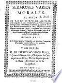 Sermones varios morales