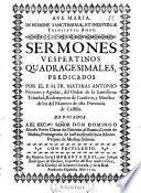 Sermones vespertinos quadragesimales