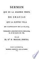 Sermons delivered by Manuel Fortea