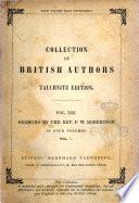 Sermons Preached at Trinity Chapel, Brighton by Frederick W. Robertson
