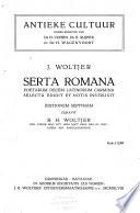 Serta romana poetarum decem latinorum carmina selecta edidit et notis instruxit