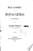 Sesión pública del dia 2 de noviembre de 1856