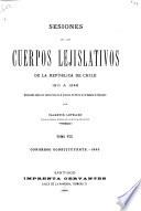 Sesiones de los cuerpos lejislativos de la República de Chile, 1811-1845