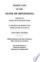 Session Laws of the State of Minnesota