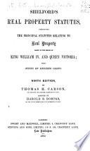 Shelford's Real Property Statutes
