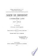 Siger de Brabant et l'averroïsme latin au XIIIme siècle