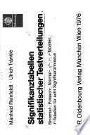 Signifikanztabellen statistischer Testverteilungen