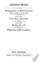 Simpatías y diferencias. Los dos caminos. Reloj de sol. Páginas adicionales