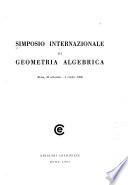 Simposio internazionale di geometria algebrica