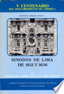 Sínodos de Lima de 1613 y 1636