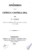 Sinónimos de la lengua castellana